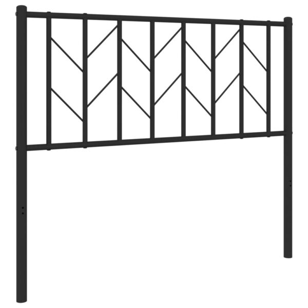 vidaXL Metal Headboard Black 39.4" - Image 2