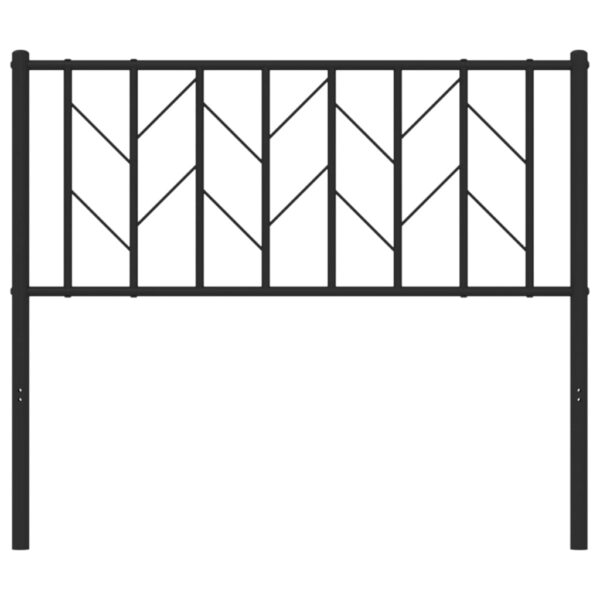 vidaXL Metal Headboard Black 39.4" - Image 4