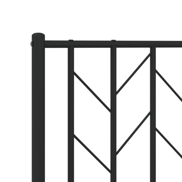 vidaXL Metal Headboard Black 39.4" - Image 6