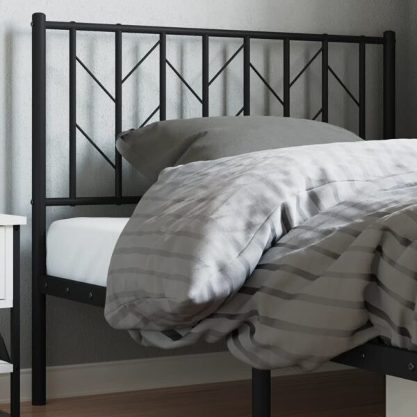 vidaXL Metal Headboard Black 39.4"