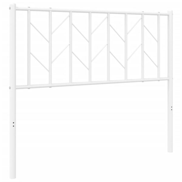 vidaXL Metal Headboard White 39.4" - Image 2