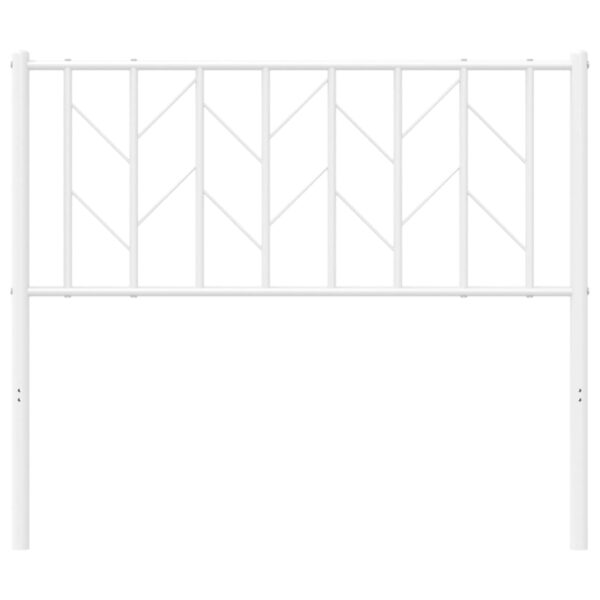 vidaXL Metal Headboard White 39.4" - Image 4