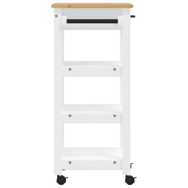 vidaXL Kitchen Trolley MONZA 18.9"x15.7"x35.4" Solid Wood Pine - Image 6