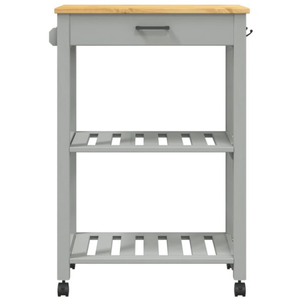 vidaXL Kitchen Trolley MONZA 23.6"x15.7"x35.4" Solid Wood Pine - Image 5