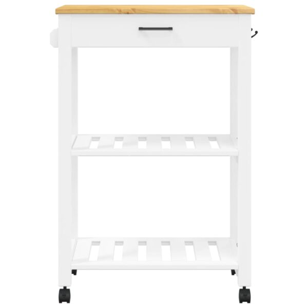 vidaXL Kitchen Trolley MONZA 23.6"x15.7"x35.4" Solid Wood Pine - Image 5