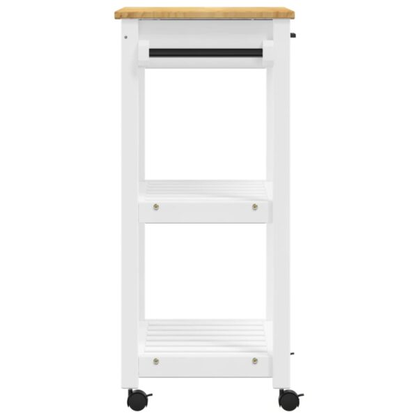 vidaXL Kitchen Trolley MONZA 23.6"x15.7"x35.4" Solid Wood Pine - Image 6