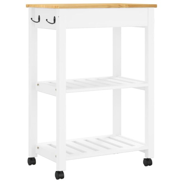 vidaXL Kitchen Trolley MONZA 23.6"x15.7"x35.4" Solid Wood Pine - Image 7