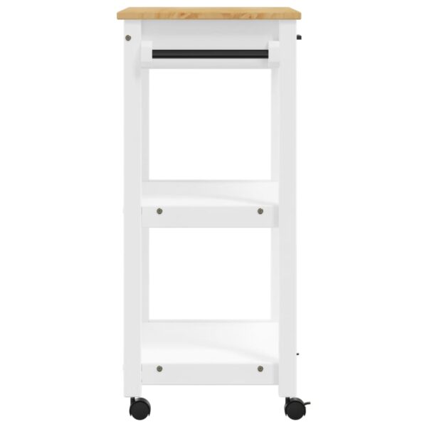 vidaXL Kitchen Trolley MONZA 23.6"x15.7"x35.4" Solid Wood Pine - Image 6