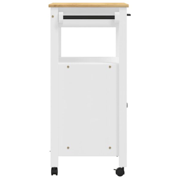 vidaXL Kitchen Trolley MONZA 23.6"x15.7"x35.4" Solid Wood Pine - Image 6