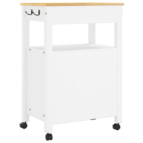 vidaXL Kitchen Trolley MONZA 23.6"x15.7"x35.4" Solid Wood Pine - Image 7