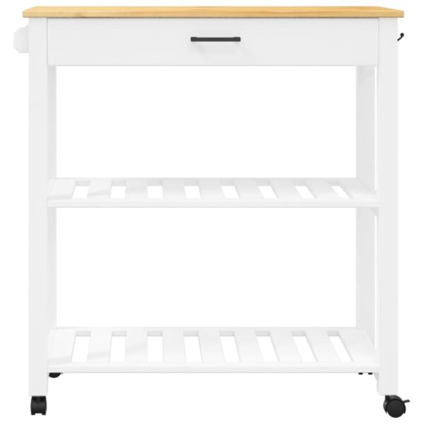 vidaXL Kitchen Trolley MONZA 33.1"x15.7"x35.4" Solid Wood Pine - Image 5