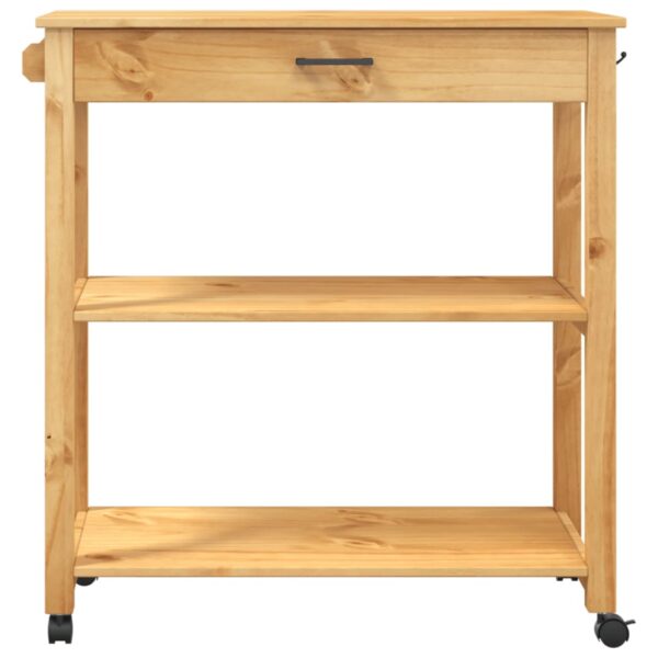 vidaXL Kitchen Trolley MONZA 33.1"x15.7"x35.4" Solid Wood Pine - Image 5