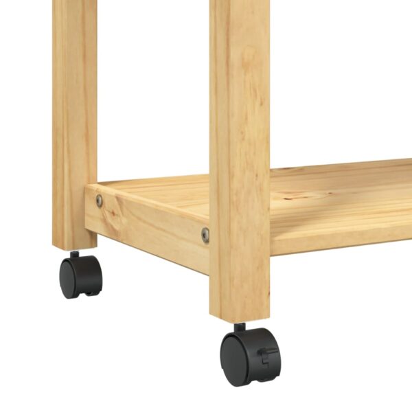 vidaXL Kitchen Trolley MONZA 33.1"x15.7"x35.4" Solid Wood Pine - Image 8