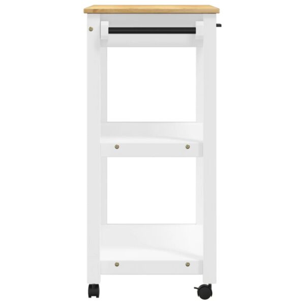 vidaXL Kitchen Trolley MONZA 33.1"x15.7"x35.4" Solid Wood Pine - Image 6