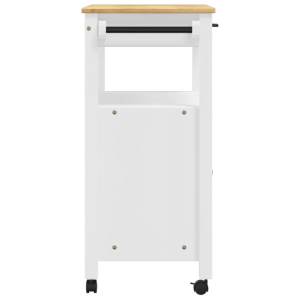 vidaXL Kitchen Trolley MONZA 33.1"x15.7"x35.4" Solid Wood Pine - Image 6