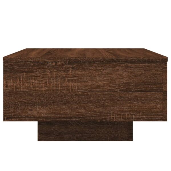 vidaXL Coffee Table Brown Oak 21.7"x21.7"x12.2" Engineered Wood - Image 5