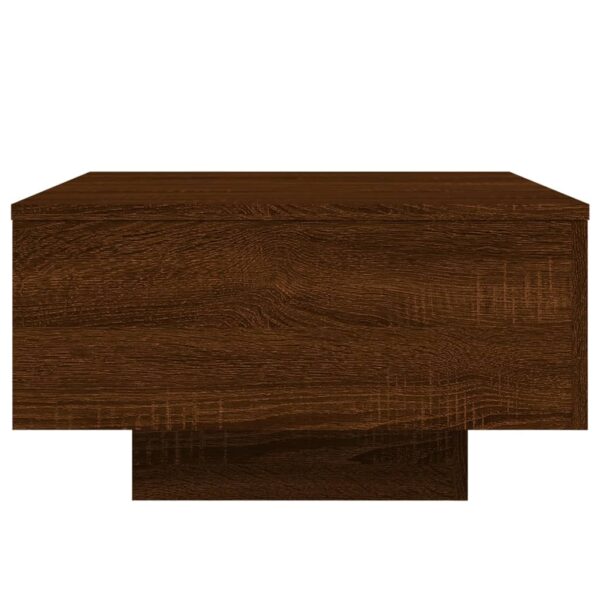 vidaXL Coffee Table Brown Oak 21.7"x21.7"x12.2" Engineered Wood - Image 6