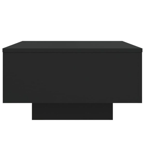 vidaXL Coffee Table with LED Lights Black 21.7"x21.7"x12.2" - Image 8