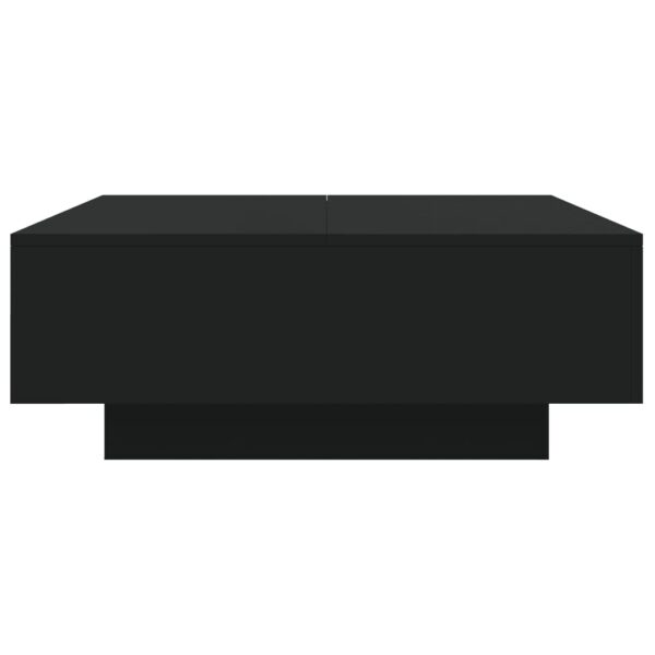 vidaXL Coffee Table with LED Lights Black 31.5"x31.5"x12.2" - Image 7