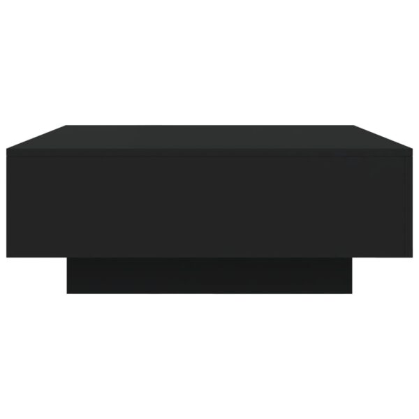 vidaXL Coffee Table with LED Lights Black 31.5"x31.5"x12.2" - Image 8