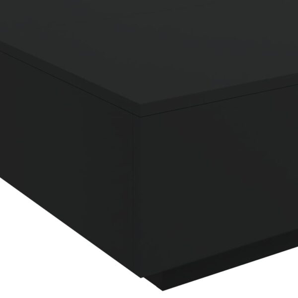 vidaXL Coffee Table with LED Lights Black 31.5"x31.5"x12.2" - Image 10