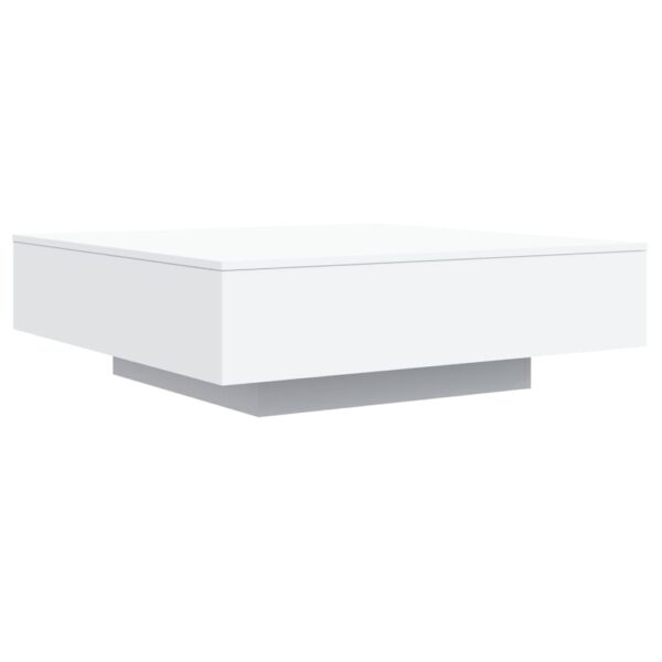 vidaXL Coffee Table White 39.4"x39.4"x12.2" Engineered Wood - Image 2