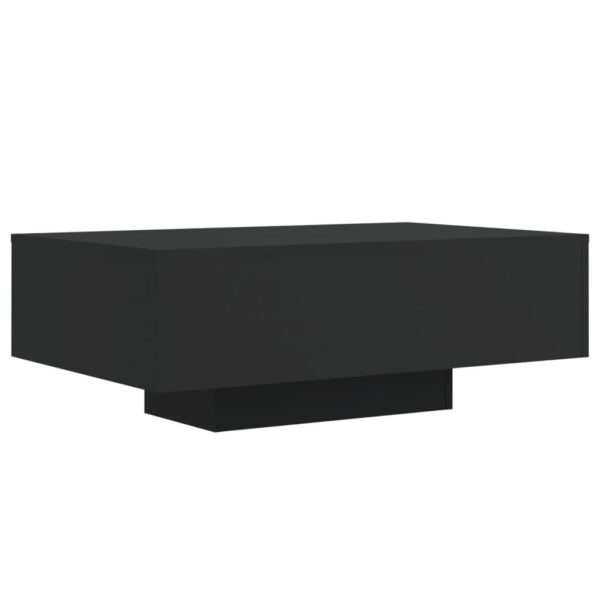 vidaXL Coffee Table with LED Lights Black 33.5"x21.7"x12.2" - Image 3