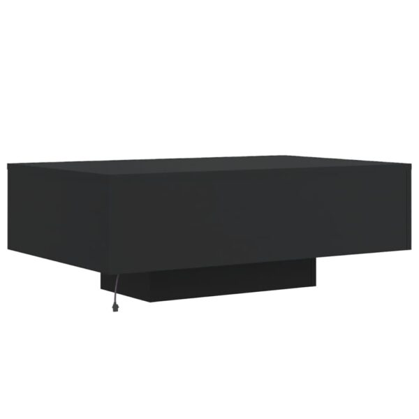 vidaXL Coffee Table with LED Lights Black 33.5"x21.7"x12.2" - Image 8