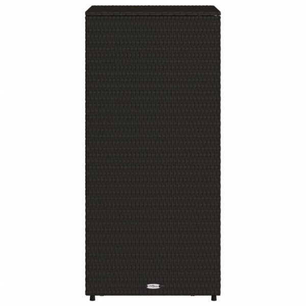 vidaXL Patio Storage Cabinet Black 19.7"x21.7"x45.3" Poly Rattan - Image 8