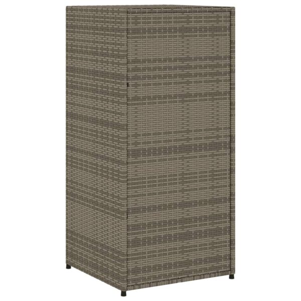 vidaXL Patio Storage Cabinet Gray 21.7"x21.7"x43.7" Poly Rattan - Image 9