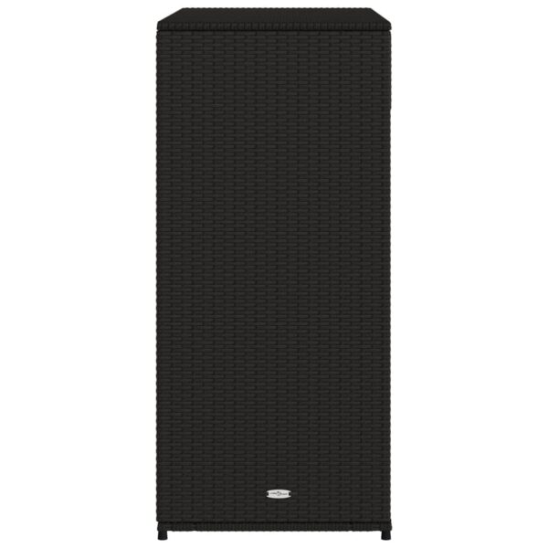 vidaXL Patio Storage Cabinet Black 41.3"x21.7"x44.5" Poly Rattan - Image 8