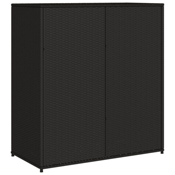 vidaXL Patio Storage Cabinet Black 41.3"x21.7"x44.5" Poly Rattan - Image 9