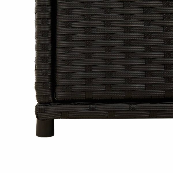 vidaXL Patio Storage Cabinet Black 41.3"x21.7"x44.5" Poly Rattan - Image 10