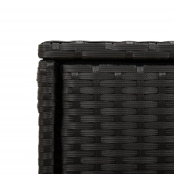 vidaXL Patio Storage Cabinet Black 41.3"x21.7"x44.5" Poly Rattan - Image 11