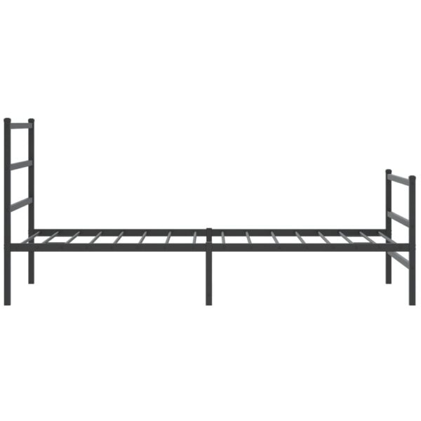 vidaXL Metal Bed Frame with Headboard and FootboardÂ Black 39.4"x78.7" - Image 6