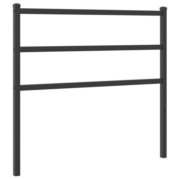 vidaXL Metal Headboard Black 39.4" - Image 2