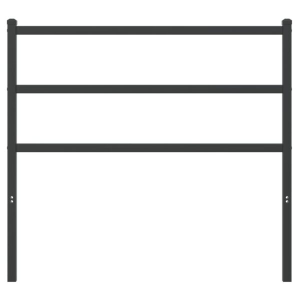 vidaXL Metal Headboard Black 39.4" - Image 3