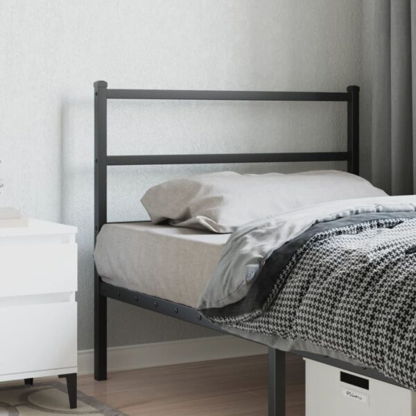 vidaXL Metal Headboard Black 39.4"