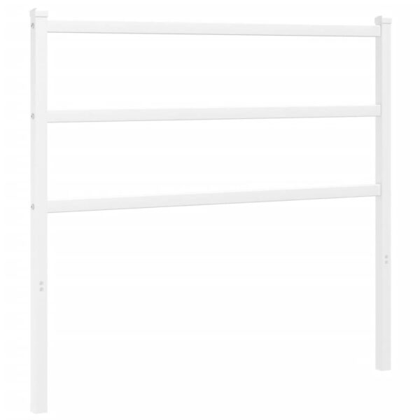 vidaXL Metal Headboard White 39.4" - Image 2