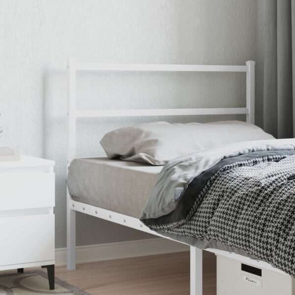 vidaXL Metal Headboard White 39.4"