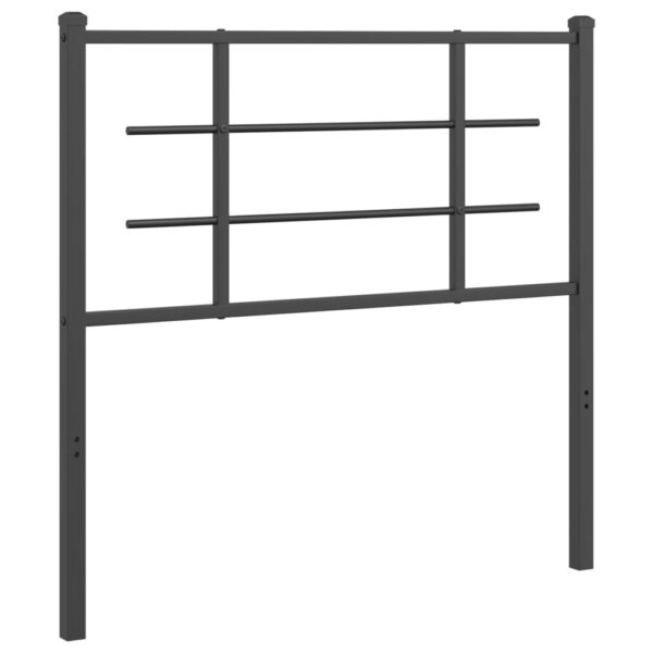 vidaXL Metal Headboard Black 39.4" - Image 2