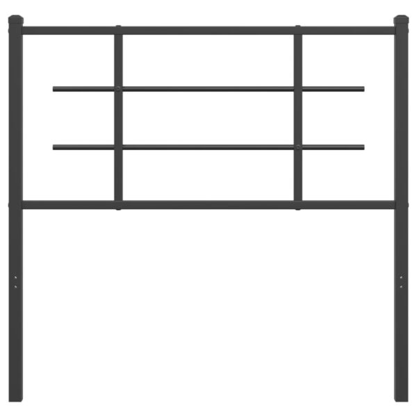 vidaXL Metal Headboard Black 39.4" - Image 3