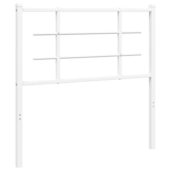 vidaXL Metal Headboard White 39.4" - Image 2