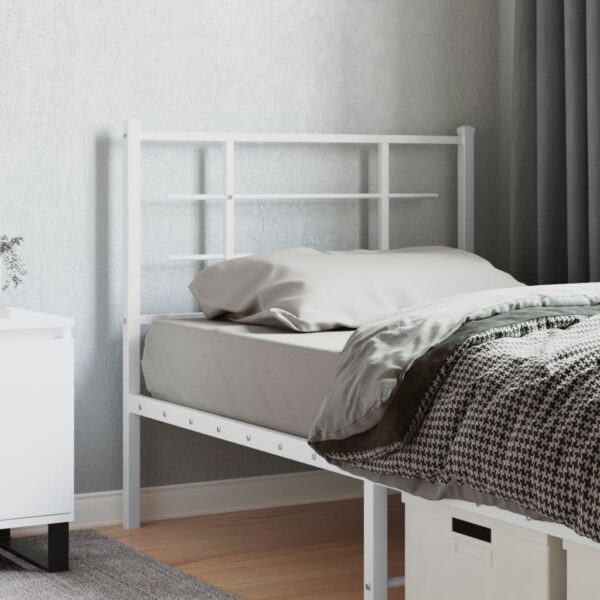 vidaXL Metal Headboard White 39.4"