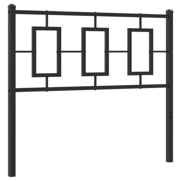 vidaXL Metal Headboard Black 39.4" - Image 2