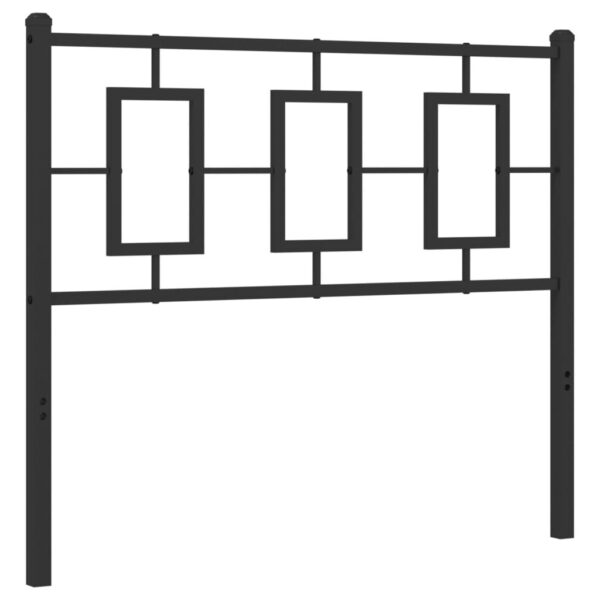 vidaXL Metal Headboard Black 39.4" - Image 5