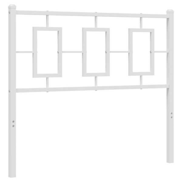 vidaXL Metal Headboard White 39.4" - Image 5