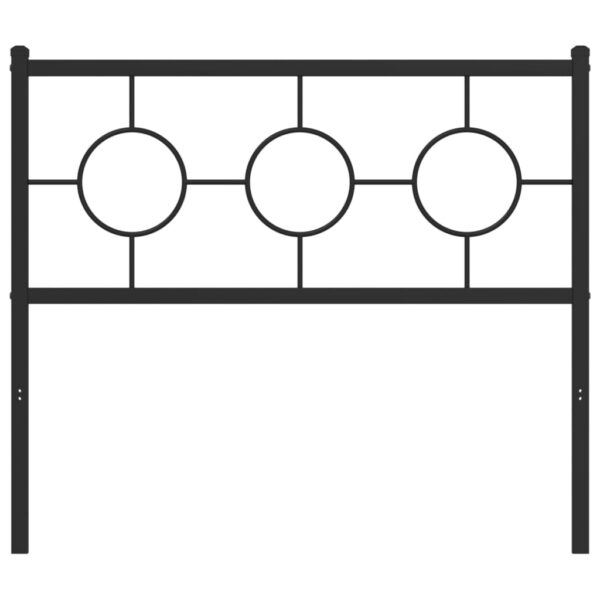 vidaXL Metal Headboard Black 39.4" - Image 3