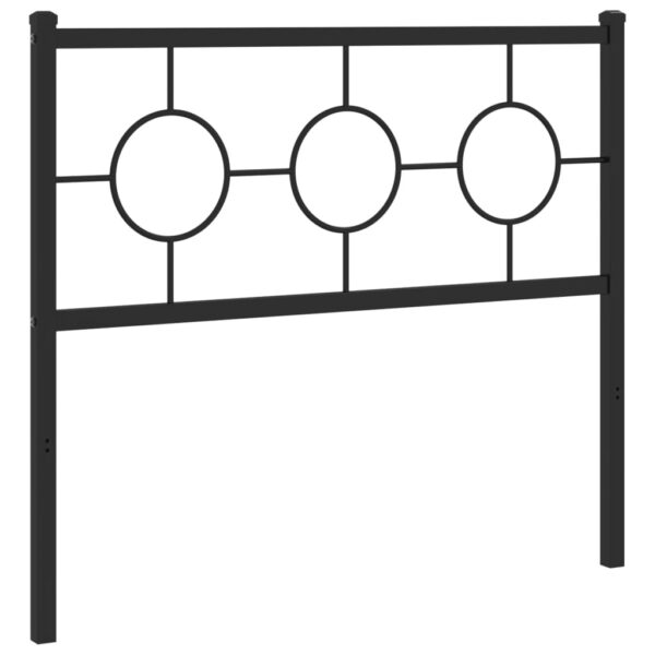 vidaXL Metal Headboard Black 39.4" - Image 4