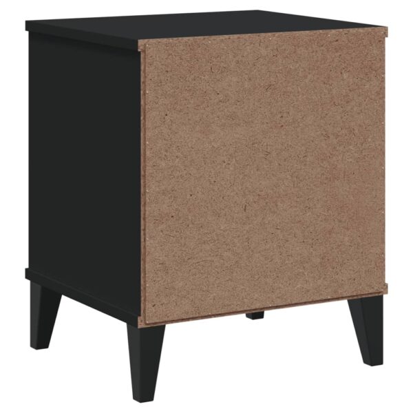 vidaXL Bedside Cabinet VIKEN Black Solid Wood Pine - Image 8